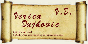 Verica Dujković vizit kartica